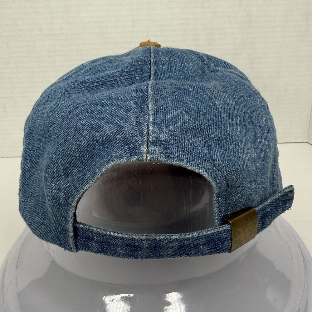 Vintage 90s Denim Cap Suede Brim CIGNA Team Walk 1998 Walk America Strapback - Picture 4 of 10